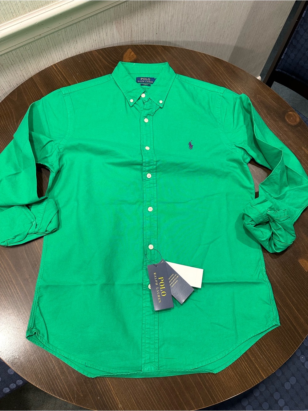 Polo by Ralph Lauren Men's Bright Green Button-Down Shirt